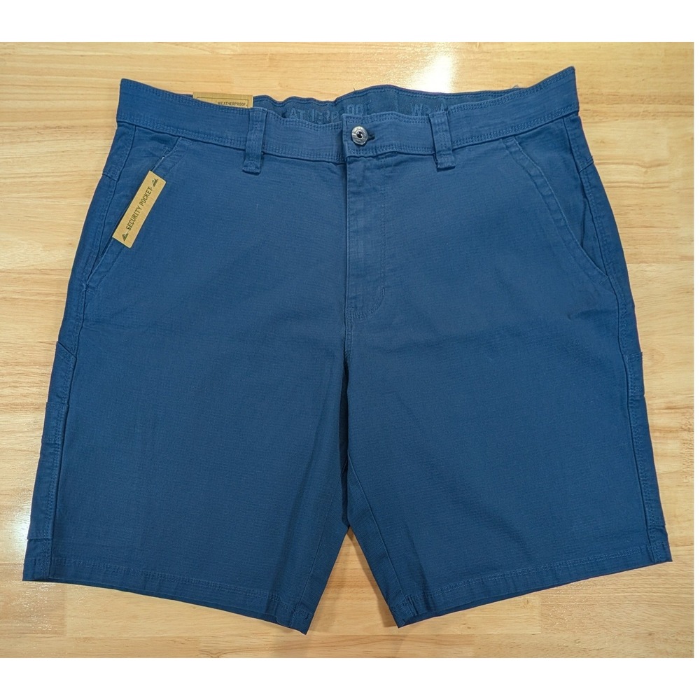 Weatherproof Mens Blue Stretch Utility Shorts Size 36 W6S900SC Security Pocket